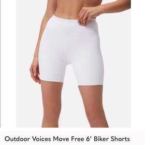 Never worn White Biker Short